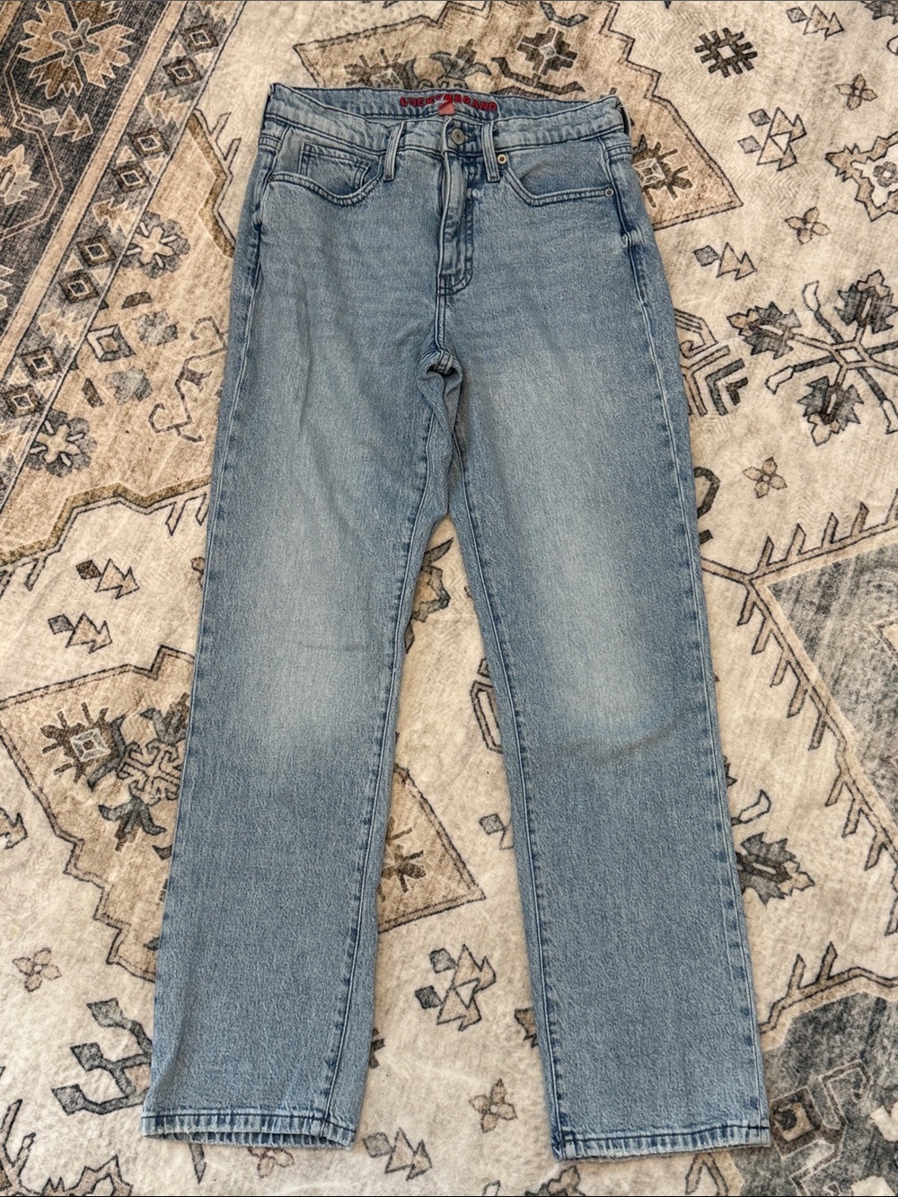 Lucky Brand Zoe High Rise Straight Light Blue Denim Jeans